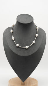 Silver Gleaming Tide Necklace